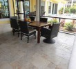 French Pattern Ivory Swirl Tumbled Travertine Pavers