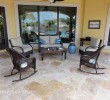16x16 Ivory Swirl Tumbled Travertine Pavers