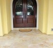 French Pattern Ivory Swirl Tumbled Travertine Pavers