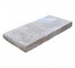 Premium Select 6×12 Walnut Tumbled Travertine Pool Coping