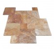 Premium Select French Pattern Tumbled Autumn Blend Travertine Pavers