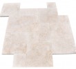 Premium Select French Pattern Tumbled Ivory Travertine Pavers