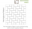 Travertine Mart Herringbone Pattern
