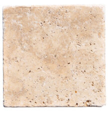 Premium Select 12x12 Pattern Ivory Swirl ® Tumbled Travertine Pavers
