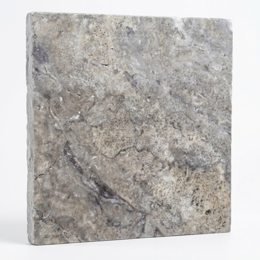 Premium Select 24×24 Silver Tumbled Travertine Pavers
